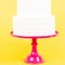 Bright Hot Pink Melamine Pedestal Cake Stand – 11.5" Wide, Lightweight, BPA-Free, Dishwasher Safe, Party Ready